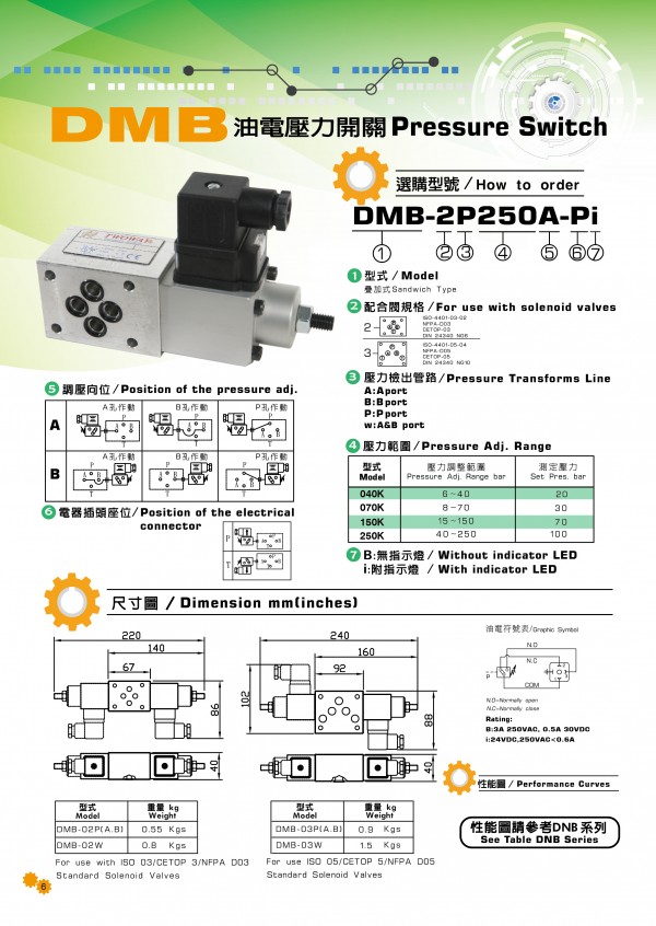 TWOWAY压力继电器DMB系列