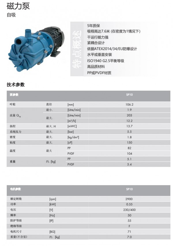 磁力泵SP10 P2