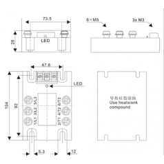 LDG 三相电机正反转固态继电器SSRRR2A48D550系列