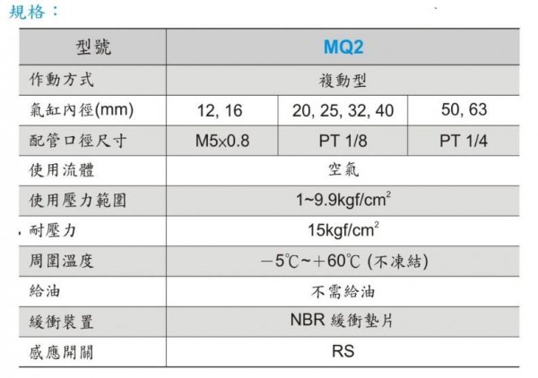 okina 超薄型导杆气缸MQ2系列