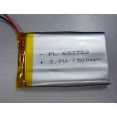 聚合物锂电池653759PL－1500mAh 3.7V